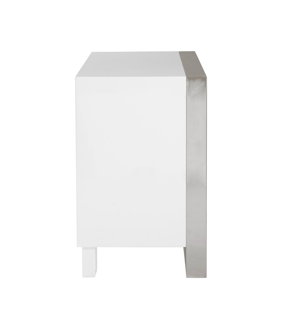 Cartier Modern White + Stainless Steel Dresser
