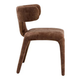 Saehee Modern Camel Velvet Fabric Dining Chair