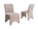 Ditka Modern Beige Velvet Dining Chair (Set of 2)
