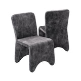 Ditka Modern Grey Velvet Dining Chair (Set of 2)