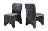 Ditka Modern Grey Velvet Dining Chair (Set of 2)