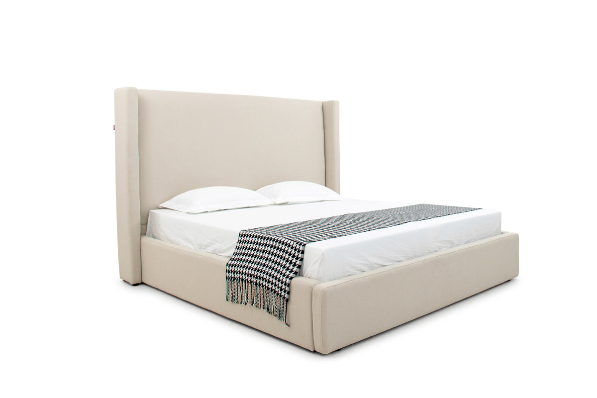 Mielcasa | Beige Queen Modrest Byrne Modern Beige Fabric Bed | SKU VGEVVG713-C-01-Q | MPN: 81557 | Free Delivery & Free Return