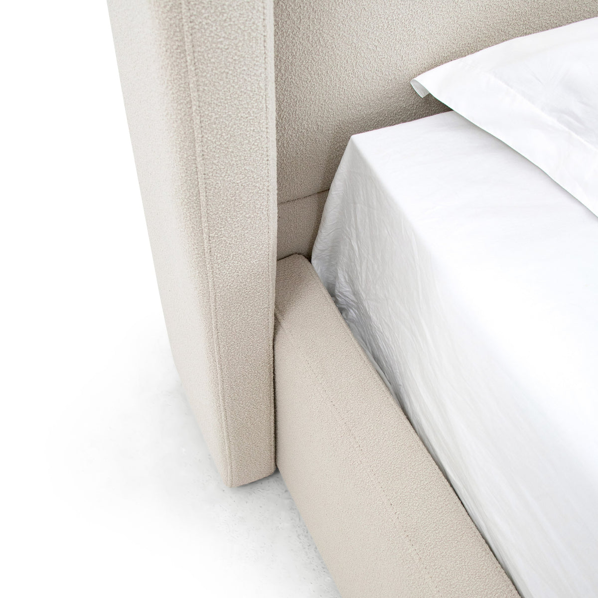 Byrne Modern Beige Fabric Bed