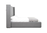 Byrne Modern Grey Fabric Bed