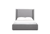 Eastern King Modrest Byrne Modern Grey Fabric Bed