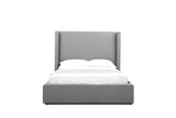 Eastern King Modrest Byrne Modern Grey Fabric Bed