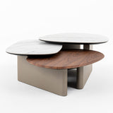 Robson Modern Ceramic + Walnut Coffee Table
