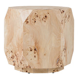 July Modern Mapa Burl Round End Table