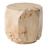 July Modern Mapa Burl Round End Table