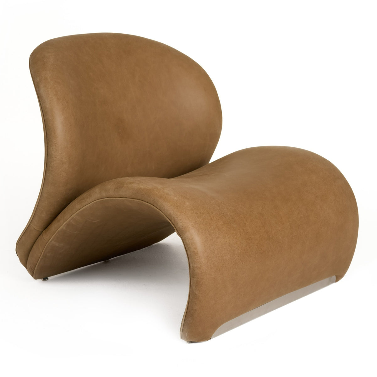 Donovan Modern Brown Leather Accent Chair