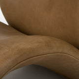 Donovan Modern Brown Leather Accent Chair