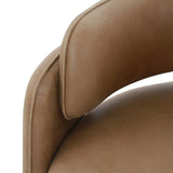 Tioga Modern Brown Leather Accent Chair