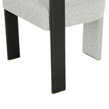 Kenmare Modern Light Grey Fabric + Black Dining Chair