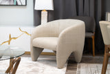 Halton Modern Beige Fabric Accent Chair
