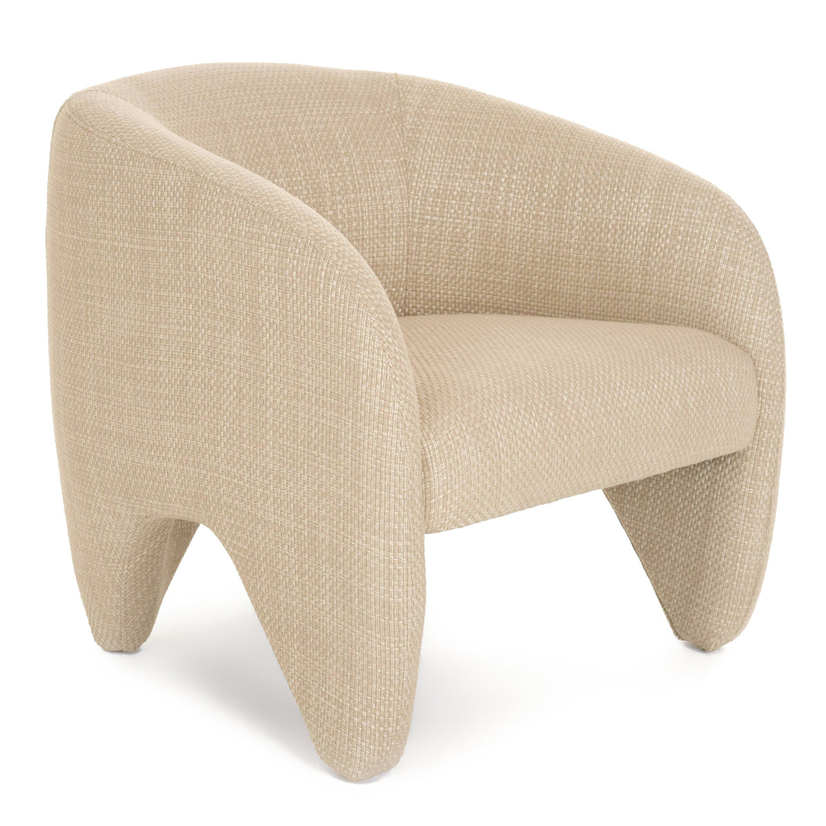 Halton Modern Beige Fabric Accent Chair