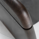 Buxton Mid-Century Modern Glass + Dark Walnut End Table