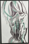VIG23035 39 X 59 Black Framed Painting