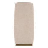 Tasha Modern Beige Linen + Brushed Brass Dining Chair (Set of 2)