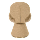 Neptune Contemporary Beige Fabric + Brushed Brass Dining Chair