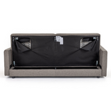 Fredonia Modern Grey Fabric Sofa Bed with Storage
