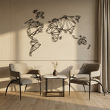 Ector Modern Off-White Fabric + Forged Metal Accent Chair