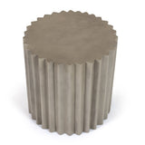 Evadale Modern Grey Concrete End Table