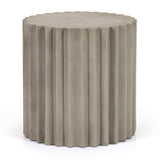 Evadale Modern Grey Concrete End Table