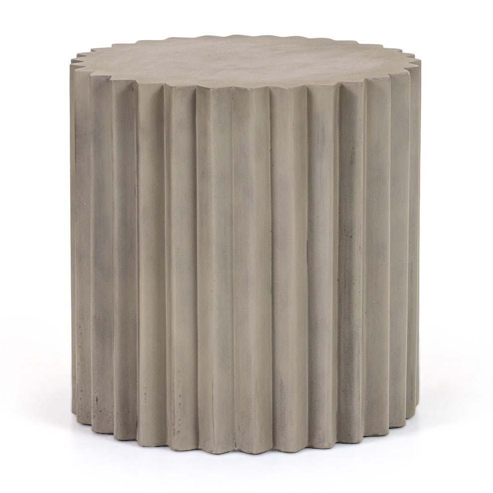 Evadale Modern Grey Concrete End Table