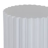Evadale Modern White Concrete End Table