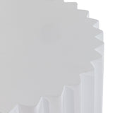 Evadale Modern White Concrete End Table
