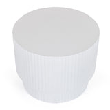 Gruver Modern White Concrete End Table