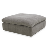 Vicki Modern Grey Fabric Ottoman