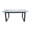 Suntide Outdoor Grey Fabric + Grey Acacia + Beige Rattan Dining Set