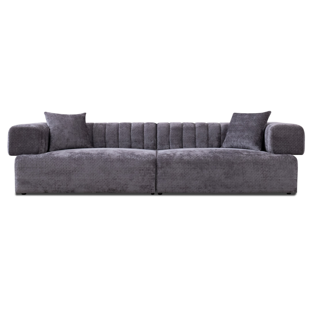 Moreno Modern Grey Fabric 4-Seater Sofa