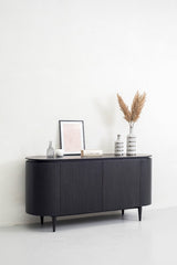 Miami Modern Black Oak Buffet