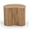 Matador Modern Travertine Marble + Wood Freeform Coffee Table Set