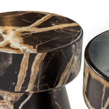 Marlow Modern Faux Marble End Table Set