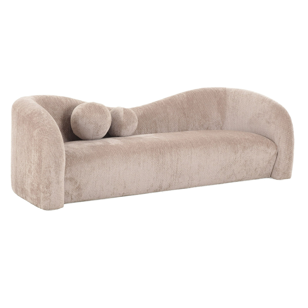 Calico Contemporary Beige Weave Fabric 3-Seat Sofa