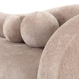 Calico Contemporary Beige Weave Fabric 3-Seat Sofa