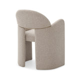 Ashley Modern Beige Fabric + Brushed Brass Dining Chair