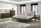 Queen Carolina Modern Grey Fabric + Wenge Bedroom Set