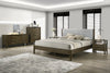 Eastern King Carolina Modern Grey Fabric + Wenge Bedroom Set
