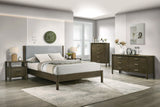 Carolina Modern Grey Fabric + Wenge Bedroom Set