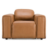 Sandstone Modern Brown Leather Electric Recliner Chair