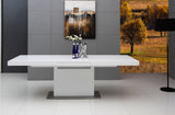 Zenith Modern White Extendable Dining Table