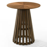 Weiss Mid-Century Modern Walnut Round Bar Table