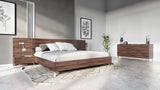 Brooklyn Italian Modern Walnut 4-Piece Bedroom Set