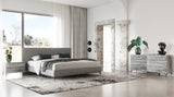 Aria Italian Modern Multi Grey 4-Piece Bedroom Set