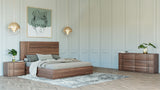 Asus Italian Modern Walnut 4-Piece Bedroom Set