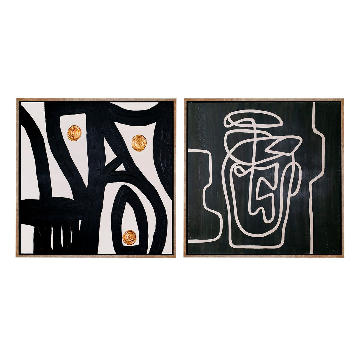 Burste Modern Painting Set of 2
